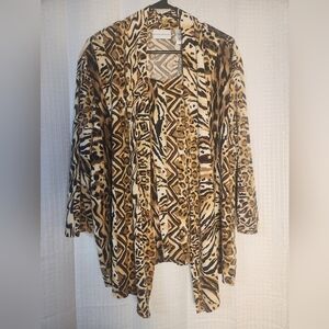 Womens Alfred Dunner XL Top. Cheeta Print,secretary,office Casual.